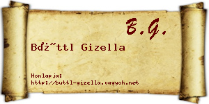 Büttl Gizella névjegykártya